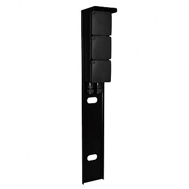 Tuinpaal - pro drievoudig met dubbele wartel zwart