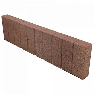 Quadrobandpalissade 8x25x100 cm Bruin