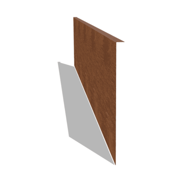 Cortenstaal kantopsluiting gezet 45 cm (lengte 240 cm)