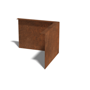 Cortenstaal borderrand - Gezet - Buitenhoek - Hoogte 22 cm