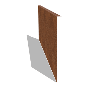 Cortenstaal kantopsluiting gezet 45 cm (lengte 150 cm)