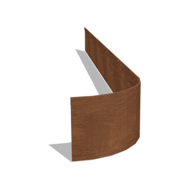 Cortenstaal kantopsluiting FLEX geplet 23 cm (lengte 240 cm)