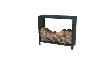 Gepoedercoat staal houtopslag Indiana 100 x 120 x 40 cm