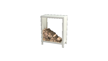 Stalen houtopslag - Indiana - 80 x 40 x 100 cm - RAL9010 mat (wit)