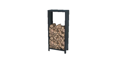 Stalen houtopslag - Indiana - 80 x 40 x 180 cm - RAL7016 mat (antraciet grijs)