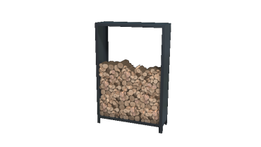 Stalen houtopslag - Indiana - 120 x 40 x 180 cm - RAL7016 mat (antraciet grijs)