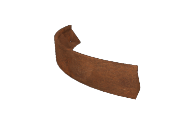 Cortenstaal keerwand - Buitenbocht - 150 x 150 x 30 cm