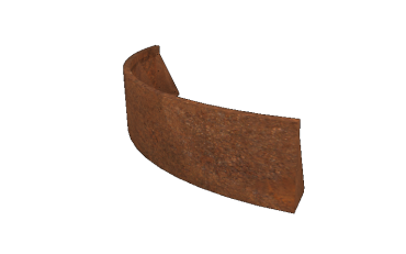 Cortenstaal keerwand - Buitenbocht - 150 x 150 x 40 cm