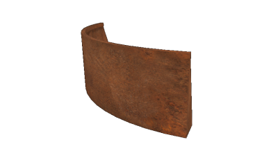 Cortenstaal keerwand - Buitenbocht - 150 x 150 x 60 cm