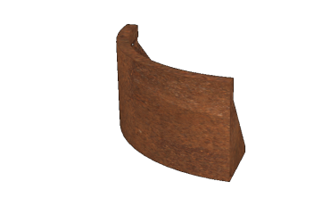 Cortenstaal keerwand - Buitenbocht - 50 x 50 x 30 cm