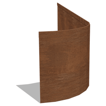 Cortenstaal kantopsluiting FLEX geplet 35 cm (lengte 150 cm)