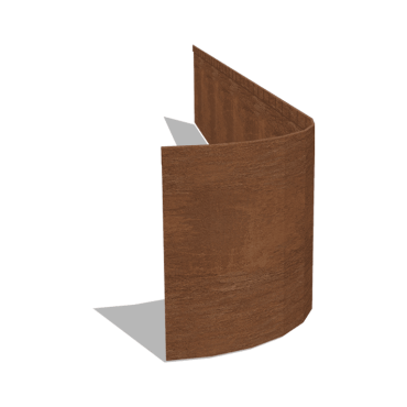 Cortenstaal kantopsluiting FLEX geplet 35 cm (lengte 240 cm)