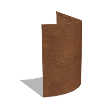 Cortenstaal kantopsluiting FLEX geplet 45 cm (lengte 150 cm)