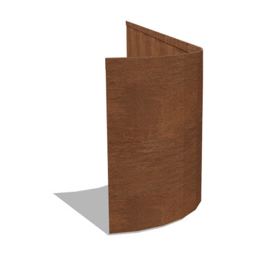 Cortenstaal kantopsluiting FLEX geplet 45 cm (lengte 240 cm)