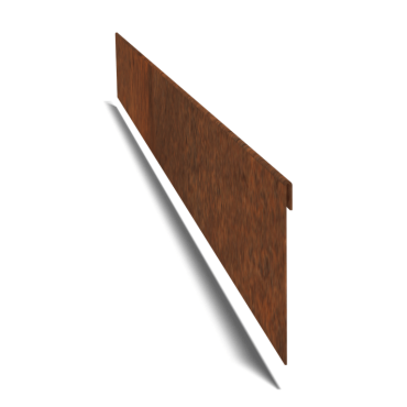 Cortenstaal kantopsluiting geplet 23 cm (lengte 150 cm)