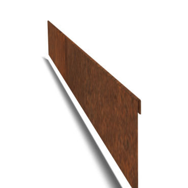 Cortenstaal kantopsluiting geplet 23 cm (lengte 240 cm)