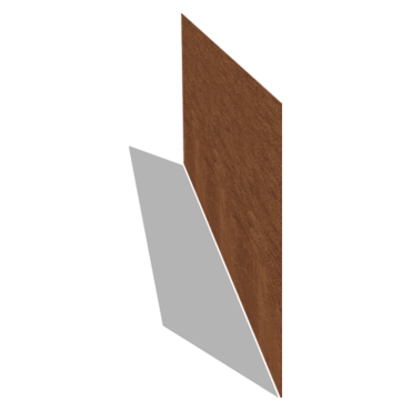 Cortenstaal kantopsluiting recht 37,5 cm (lengte 150 cm)