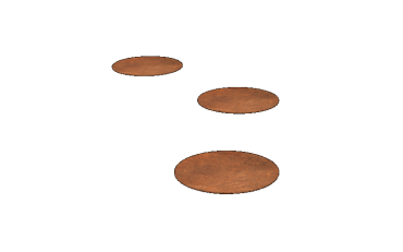 Cortenstaal staptegel - Rond - 25 cm