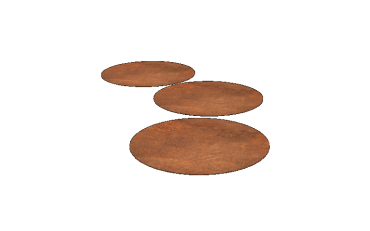 Cortenstaal staptegel Rond 50