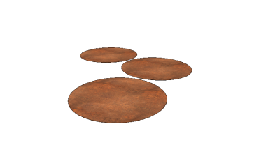 Cortenstaal staptegel - Rond - 75 cm