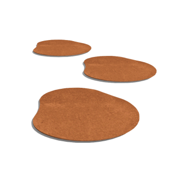 Cortenstaal organische staptegel 40 x 40 cm