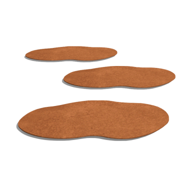 Cortenstaal organische staptegel 50 x 25 cm