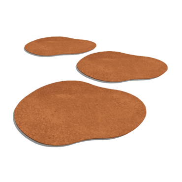 Cortenstaal organische staptegel 50 x 50 cm