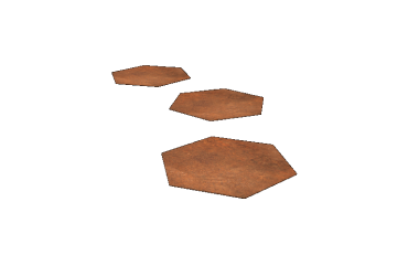 Cortenstaal staptegel Hexagon 50