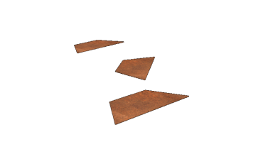 Cortenstaal staptegel Hexagon HH 50