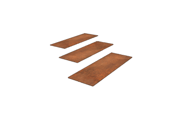 Cortenstaal staptegel - Rechthoek - 75 x 25 cm