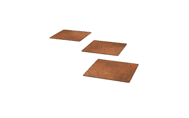 Cortenstaal staptegel Vierkant 30 x 30 cm