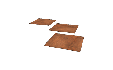 Cortenstaal staptegel Vierkant 50 x 50 cm