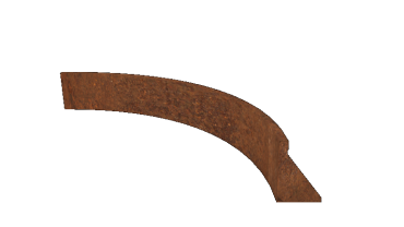 Cortenstaal keerwand - Binnenbocht - 150 x 150 x 30 cm