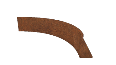 Cortenstaal keerwand - Binnenbocht - 150 x 150 x 40 cm