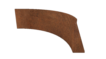 Cortenstaal keerwand - Binnenbocht - 150 x 150 x 60 cm