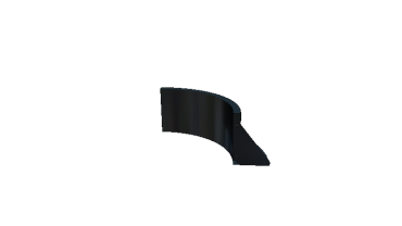 Stalen keerwand - Binnenbocht - 50 x 50 x 30 cm - RAL9005 mat (zwart)