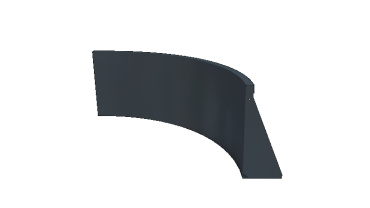 Stalen keerwand - Binnenbocht - 100 x 100 x 50 cm - RAL7016 mat (antraciet grijs)