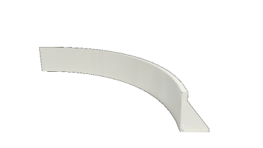 Stalen keerwand - Binnenbocht - 150 x 150 x 30 cm - RAL9010 mat (wit)