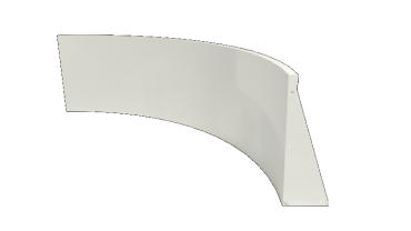 Stalen keerwand - Binnenbocht - 150 x 150 x 60 cm - RAL9010 mat (wit)