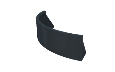 Stalen keerwand - Buitenbocht - 100 x 100 x 30 cm - RAL7016 matt (antraciet grijs)