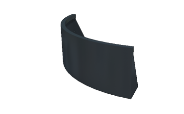 Stalen keerwand - Buitenbocht - 100 x 100 x 40 cm - RAL7016 matt (antraciet grijs)