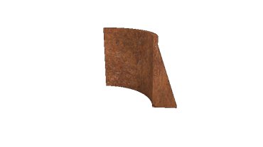 Cortenstaal keerwand - Binnenbocht - 50 x 50 x 60 cm