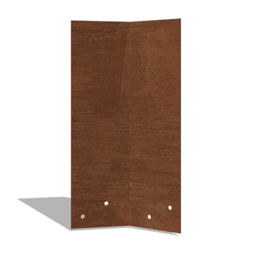 Cortenstaal koppelplaat - 45° - Hoogte borderrand 34 / 37,5 cm