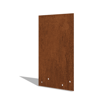 Cortenstaal koppelplaat recht hoog 34 - 37,5 cm