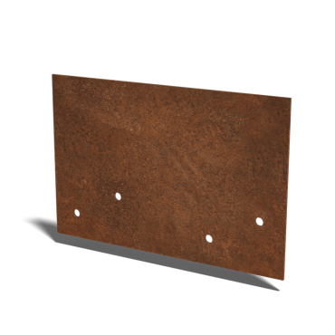 Cortenstaal koppelplaat - Recht - Hoogte borderrand 12 / 15 cm