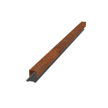 Cortenstaal overzetprofiel 5 x 6 x 5 cm (lengte 150 cm)