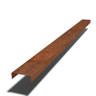 Cortenstaal overzetprofiel 5 x 15 x 5 cm (lengte 240 cm)