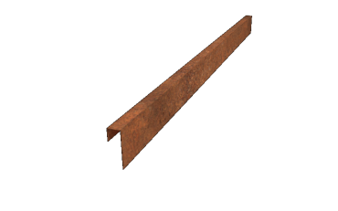 Cortenstaal overzetprofiel 15 x 5 x 5 cm (lengte 240 cm)