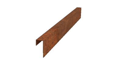 Cortenstaal overzetprofiel - 15 x 6 x 5 cm - 150 cm
