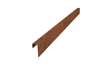 Cortenstaal overzetprofiel 15 x 6 x 5 cm (lengte 240 cm)